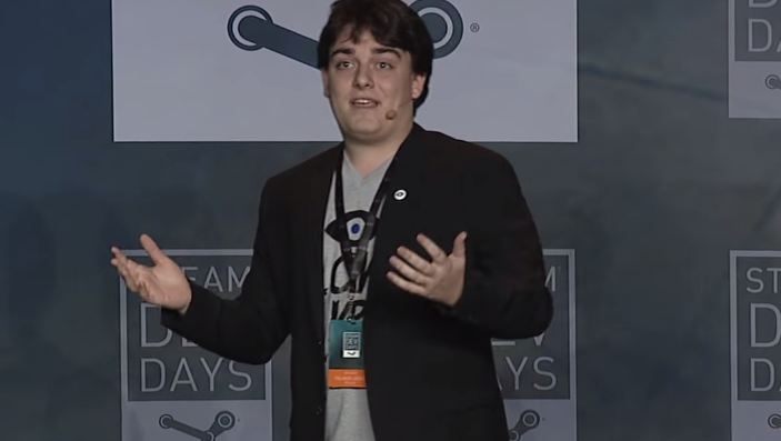Palmer Luckey speaking at Steam Dev Days earlier this year