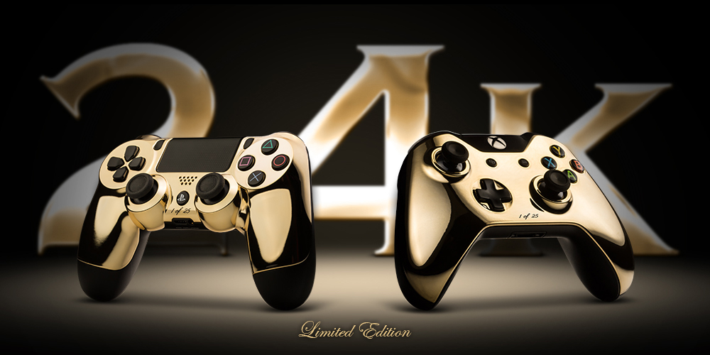 Check Out These 24 Karat Gold Xbox One And PS4 Controllers - GameSpot
