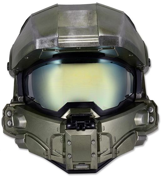 A non-final rendering of the Master Chief helmet