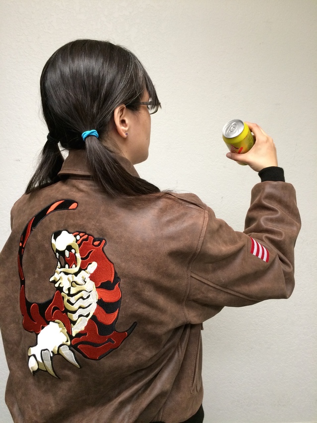 Handmade Shenmue Ryo Hazuki Logo Leather Jacket 
