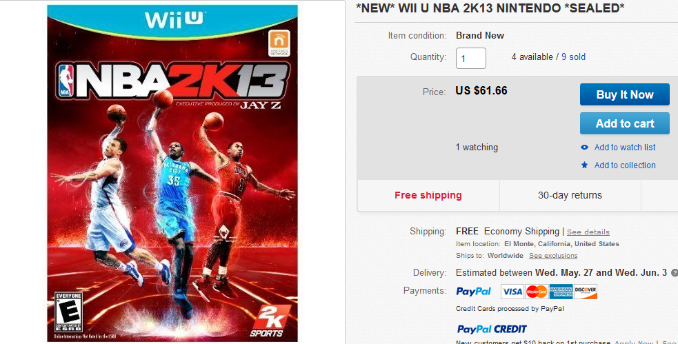 Sports games being collectors items? Only on Wii U