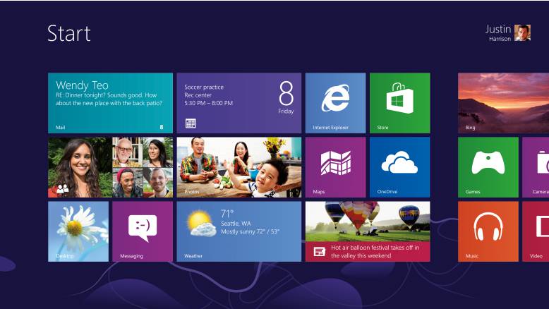 The Windows 8 home menu...which might see some big changes. 
