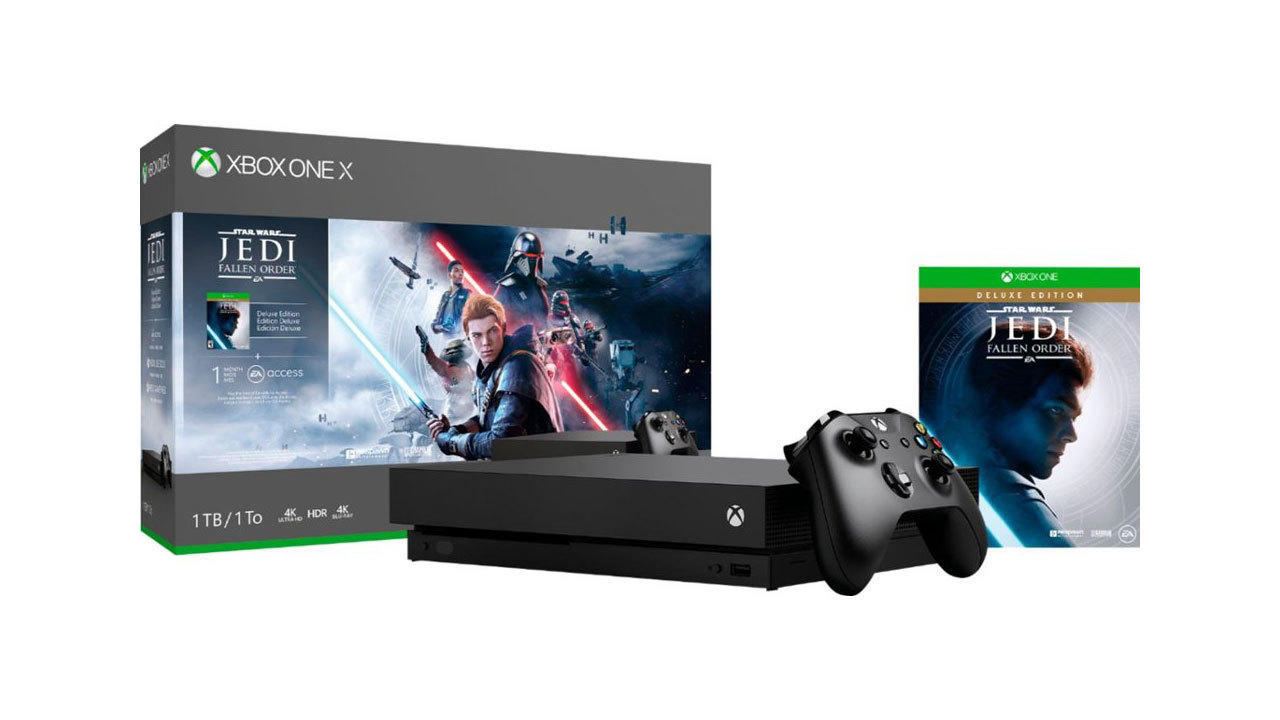 Xbox One X bundle with Star Wars: Jedi Fallen Order Deluxe Edition and three months of Xbox Live Gold - $350