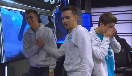 Voidle, Odoamne and Febiven after their Challenger League win.