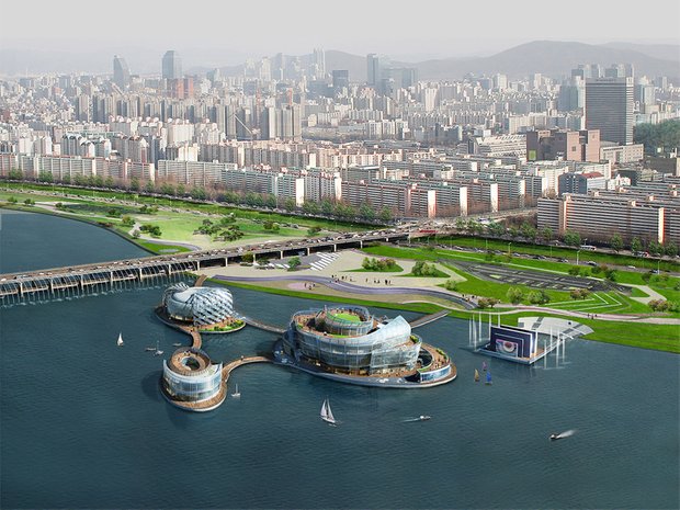 The Floating Island in Seoul, South Korea. Image courtesy of GMX.net