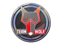 New Team Wolf Holo Sticker
