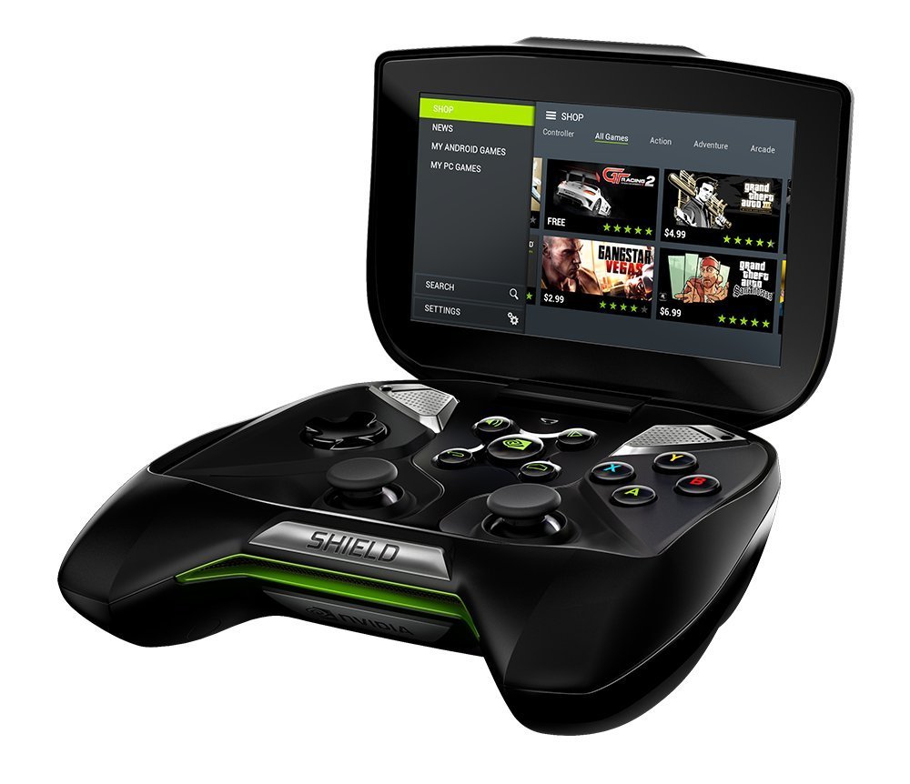 The first Shield device to use the Tegra SOC was Nvidia's Shield Portable handheld gaming device.