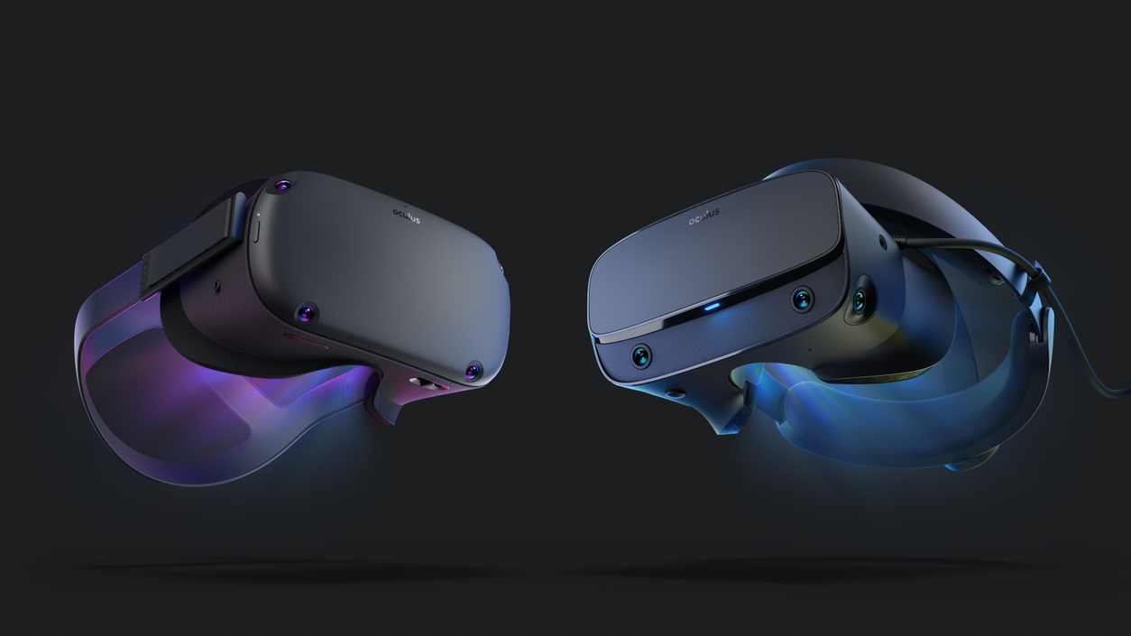 Oculus Quest (left), Oculus Rift S (right)