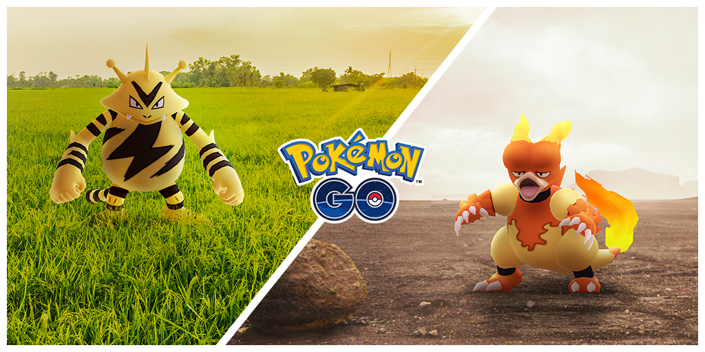 November's featured Pokemon, Electabuzz and Magmar