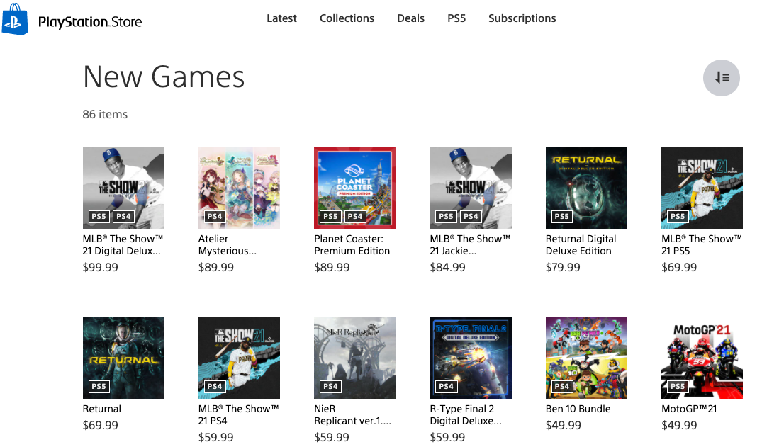 The PlayStation Store, the only place to buy digital PlayStation games.
