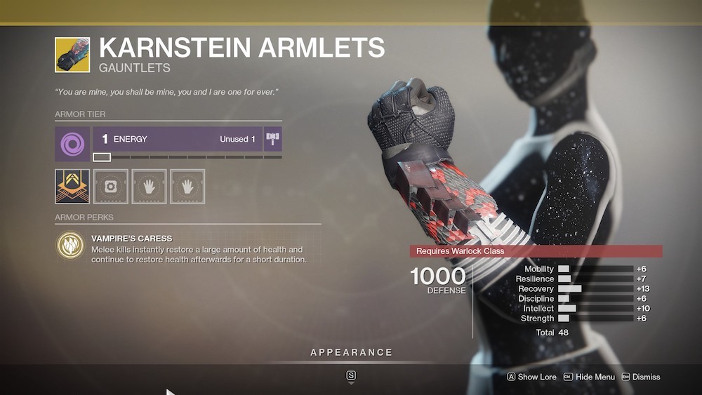 If you like smacking enemies, grab Karnstein Armlets and get healed for your melee kills.