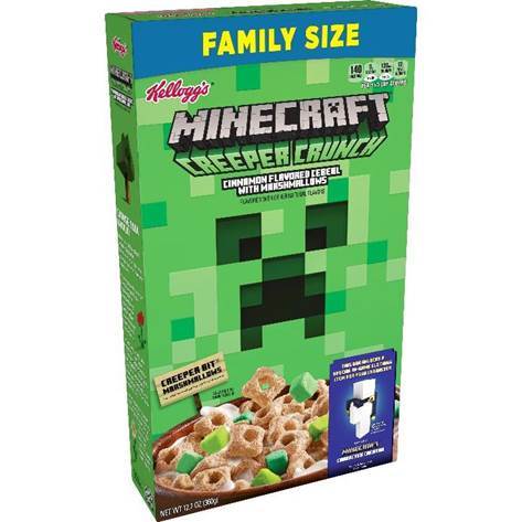 Behold: Minecraft Creeper Crunch cereal