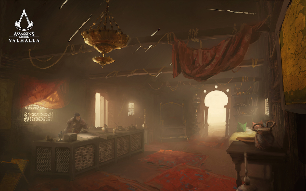 The Hidden Ones Bureau in Assassin's Creed Valhalla. Artist credit: Gilles Beloeil