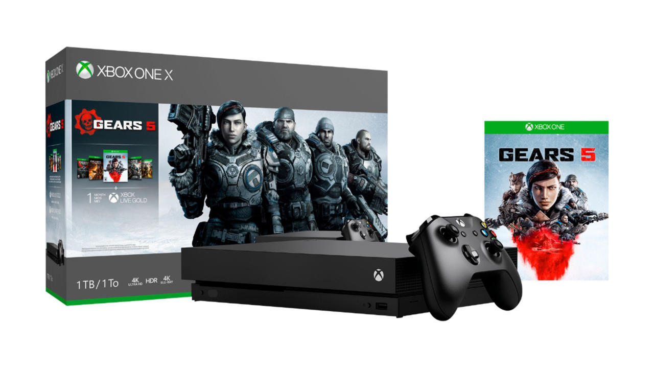 Xbox One X with Gears 1-5 -- $350