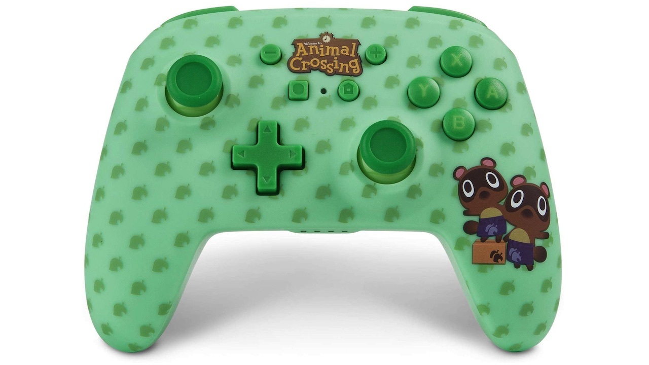 Animal Crossing Switch controller featuring Nooklings