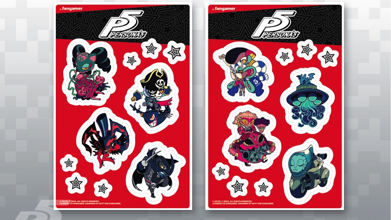 Two Persona 5 sticker sheets