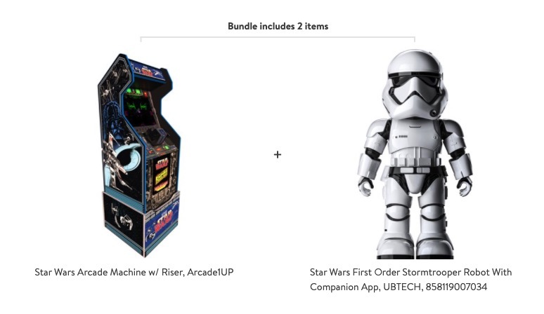 Walmart's Star Wars arcade cabinet and Stormtrooper bundle