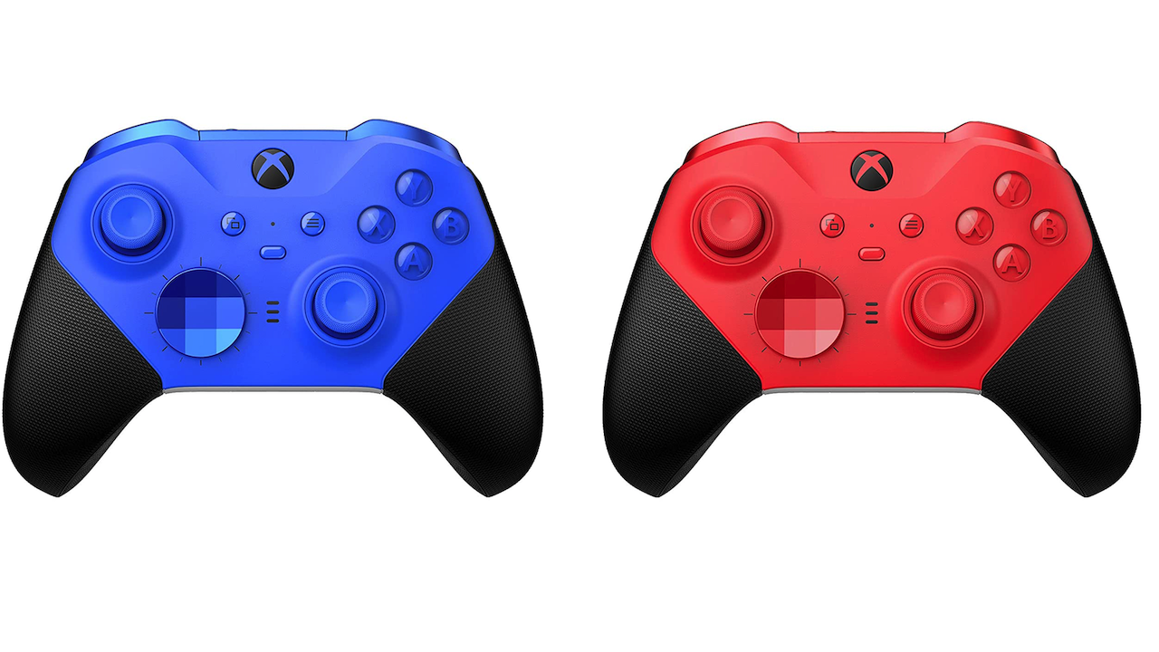 Xbox Elite Series 2 Red and Blue Controllers
