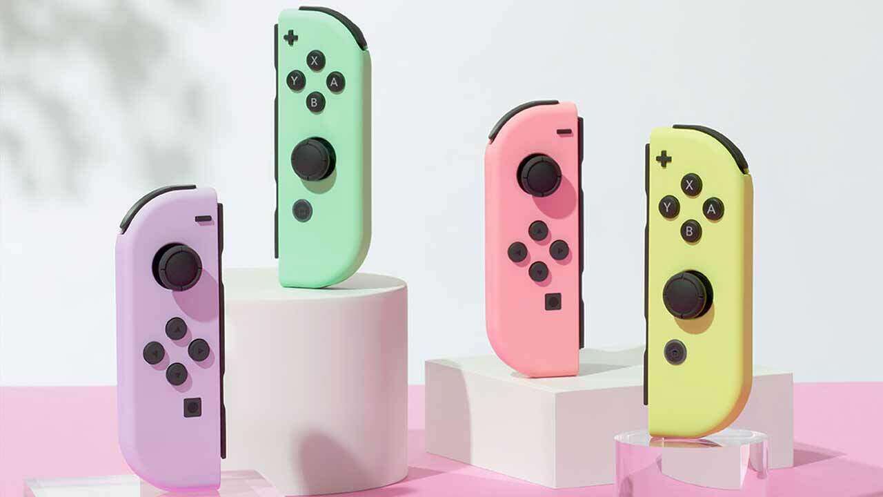 Pastel Nintendo Switch Joy-Con controllers