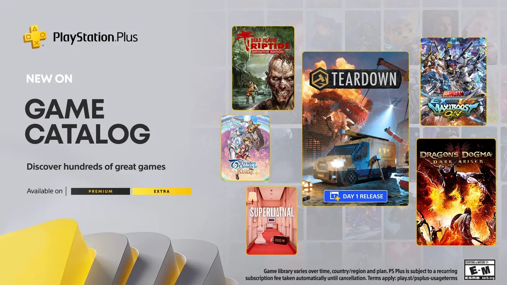 PlayStation Plus Extra and Premium free games announced for