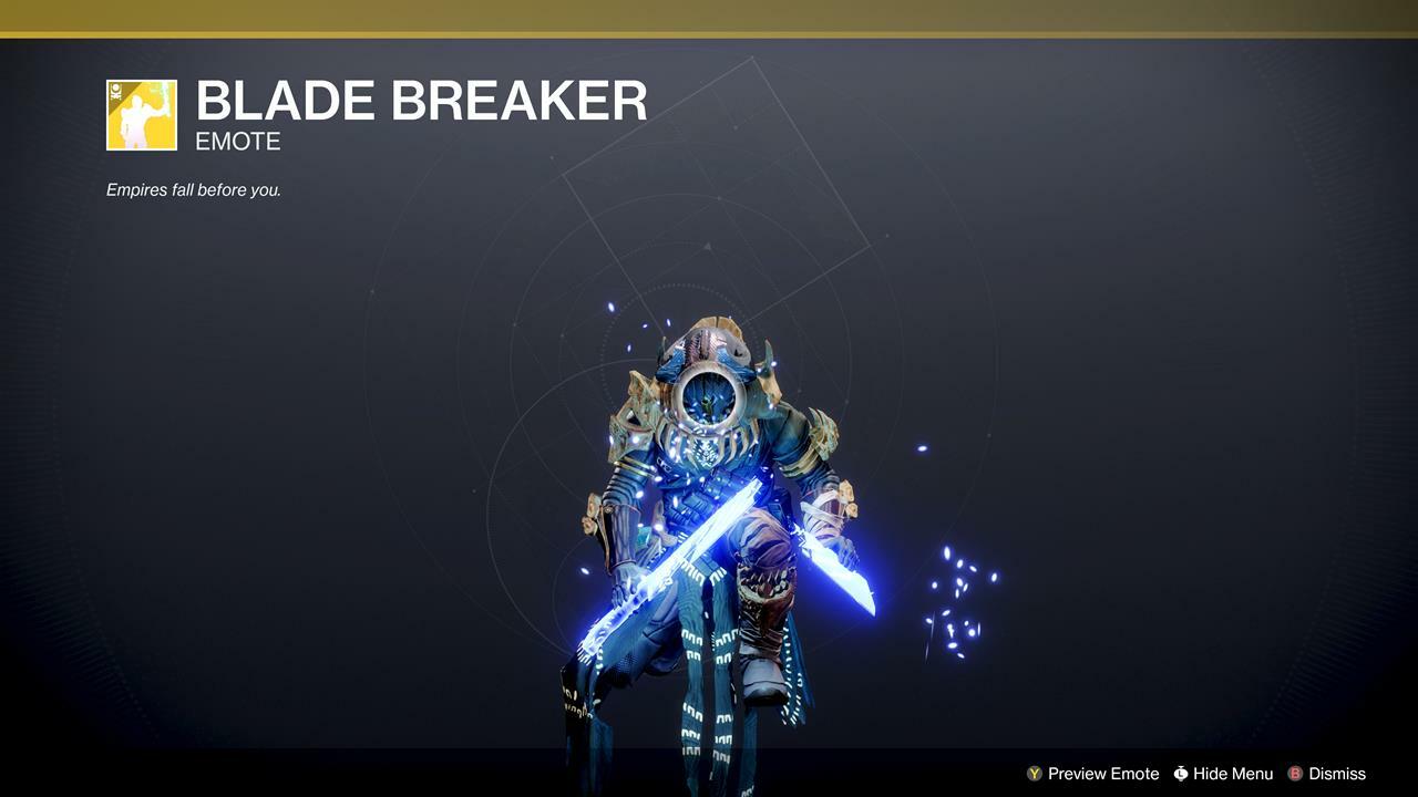 Blade Breaker Exotic emote
