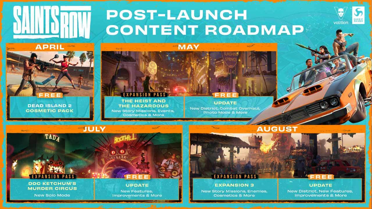 Saints Row content roadmap