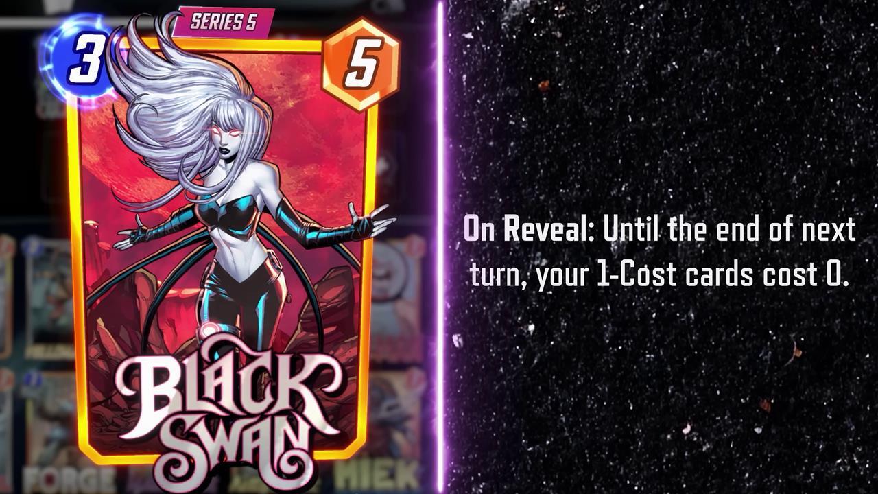 Black Swan is going to make it real easy to play your Infinity Stone cards.