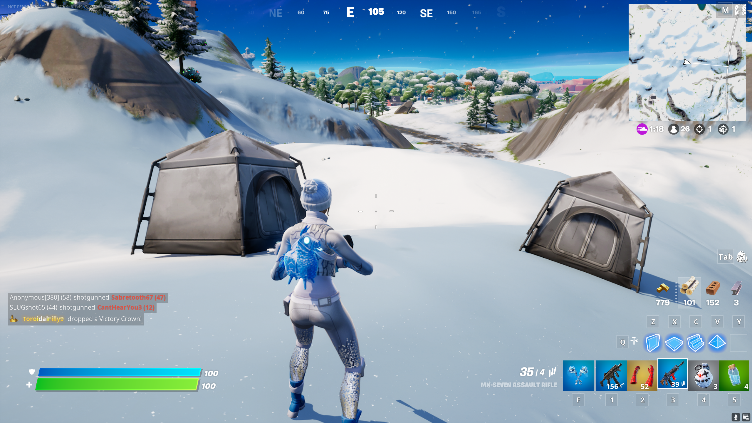 Where to find abandoned tents in Fortnite.