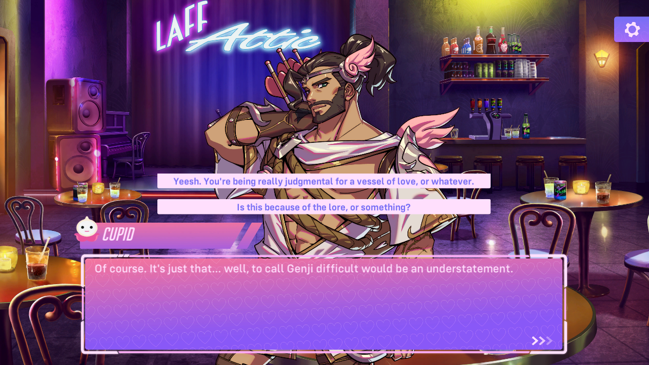 Hanzo, maksudku Cupid, memperingatkan pemain agar tidak bercinta dengan Genji.