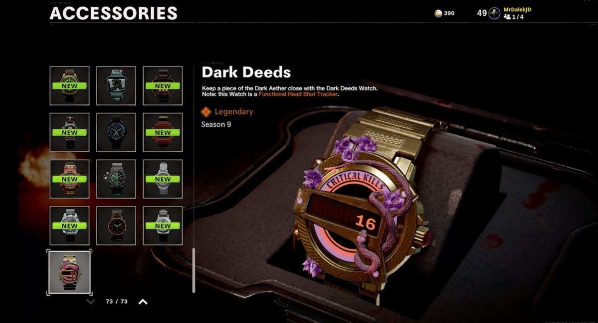 Dark Deeds Watch Reward (Image Credit: MrDalekJD)