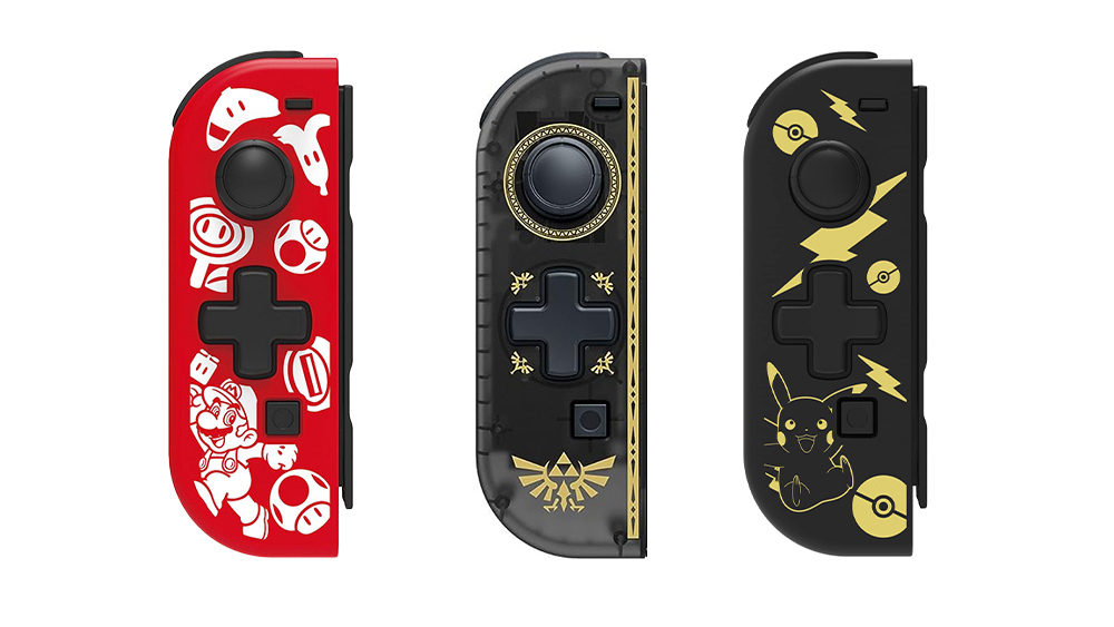 Super Mario, Zelda, and Pikachu-themed Hori Switch D-Pad Controllers