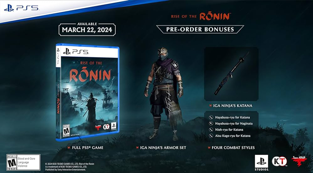 Team Ninja's PS5 Exclusive Rise Of The Ronin Gets Mature ESRB Rating