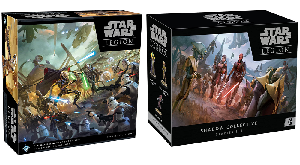 Star Wars Legion - Clone Wars Core Set and Star Wars Legion - Shadow Collective Starter Set