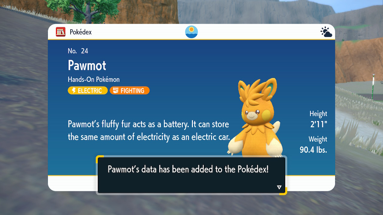 Pawmot is both Electric and Fighting-type.