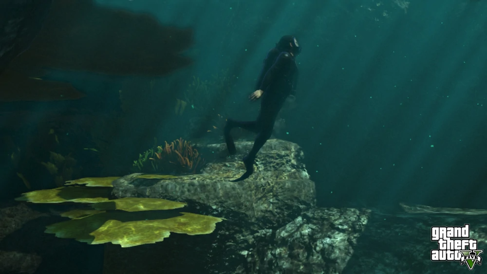 Diving underwater