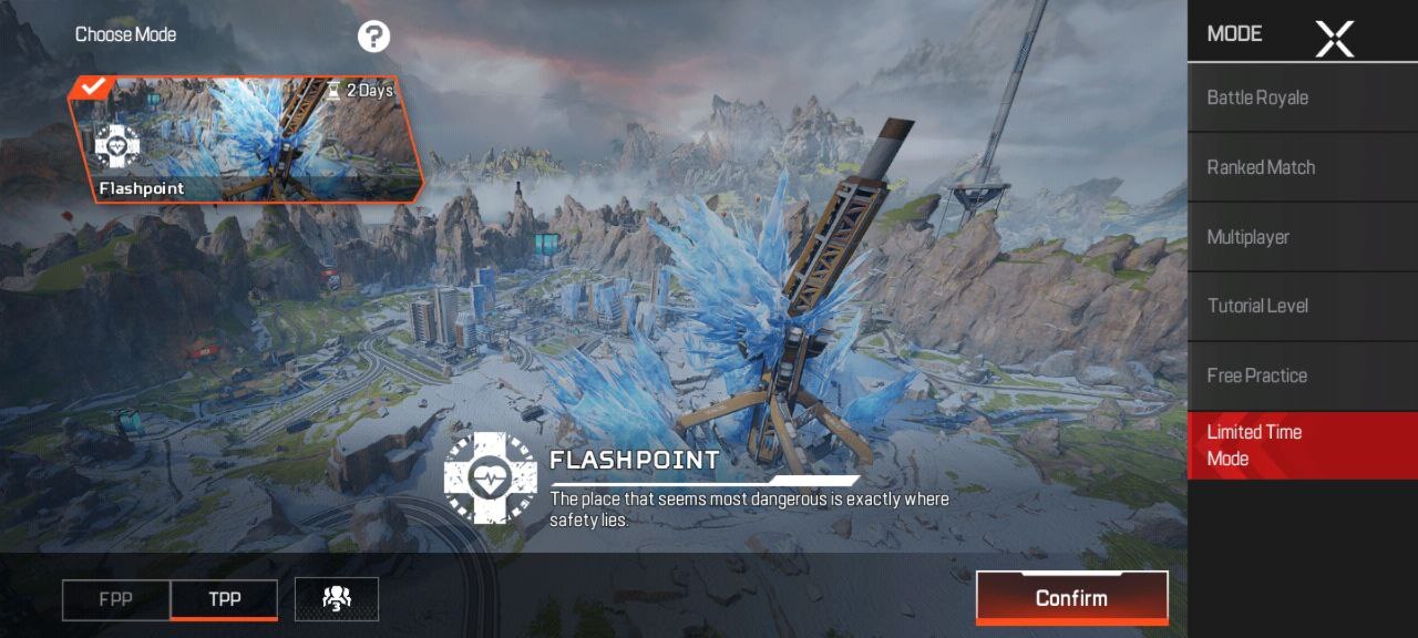 The Flashpoint LTM, as seen in Apex Legends Mobile.