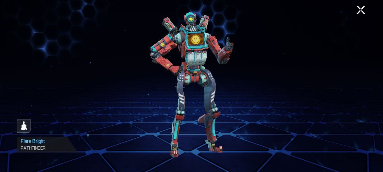 The mobile-exclusive Flare Bright Pathfinder character skin