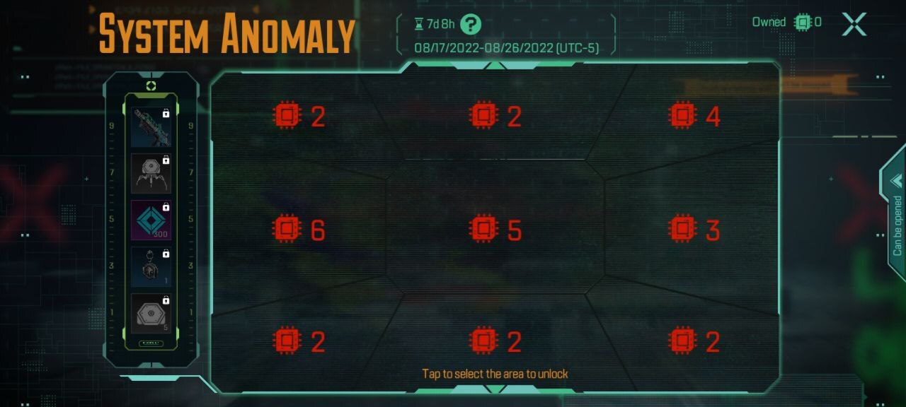 Earn Anomaly Points to unlock each piece of the puzzle.