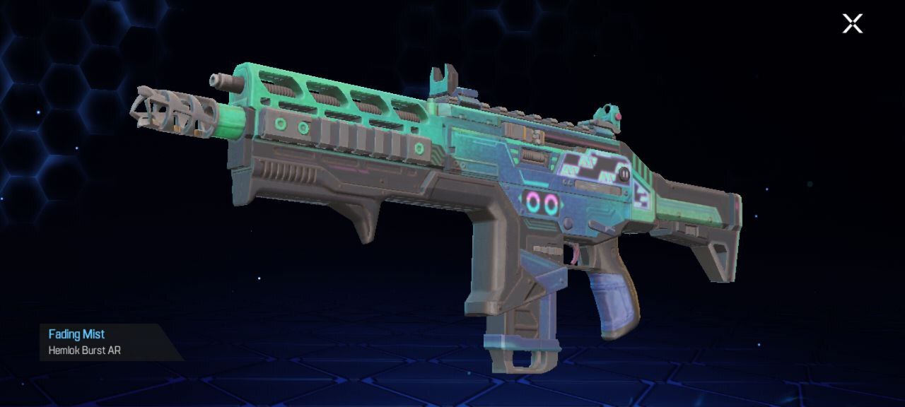 Fading Mist, a mobile-exclusive Hemlock weapon skin that can only be earned by completing the System Anomaly event