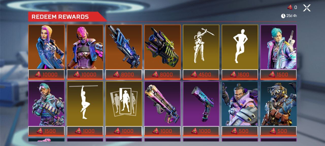 14 out of 32 cosmetics available via the Rhapsody's Underground Store Vault.
