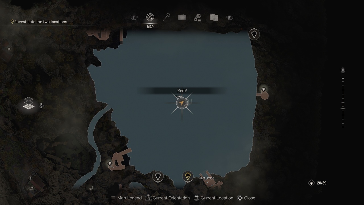 The Red9 is found in the middle of the lake.
