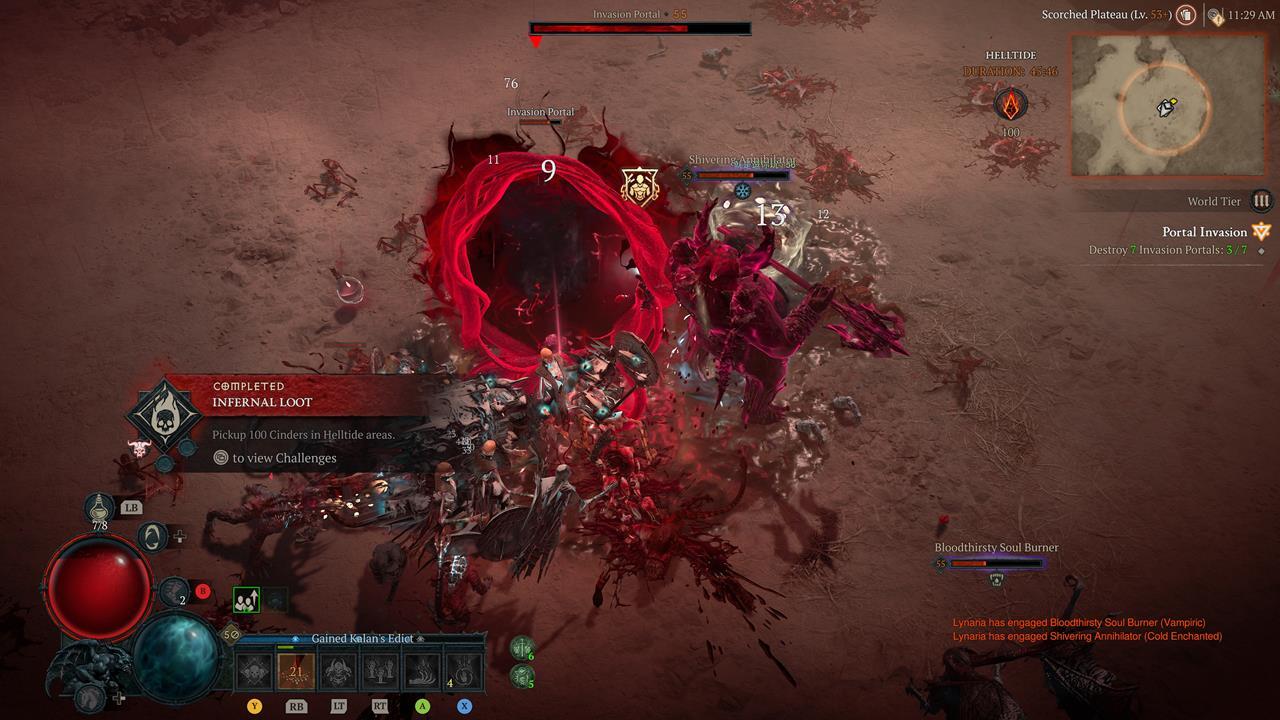 Large enemy packs and events yield a lot of Aberrant Cinders. Just try not to die or you'll lose quite a lot of them. 