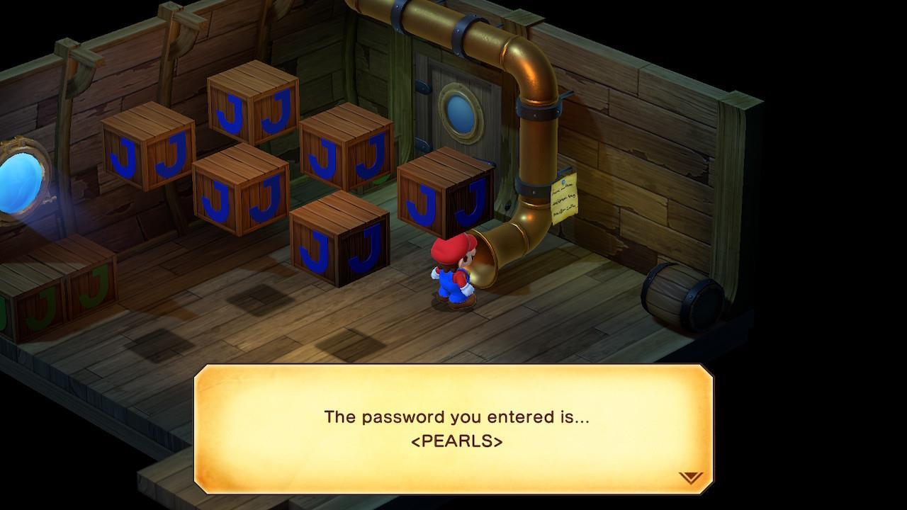 Enter the password - Pearl - to reach the next room.