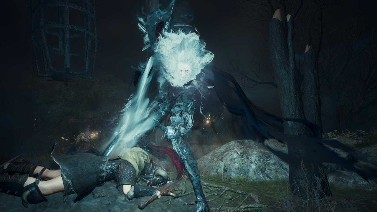 The Dullahan's shriek causes nearby characters to collapse.