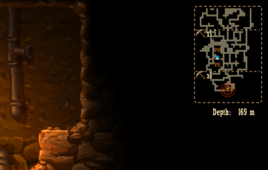 If the auto-map starts to look like a dizzying warren of many paths, it usually means that the player should move on deeper to search for more caves and minerals.