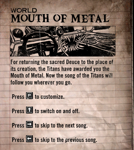 It might take a while for the new player to realize that the ‘Mouth of Metal’ is practically a track player.