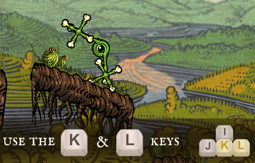 In addition to the WASD keys, the IJKL keys are used to control muscles too.