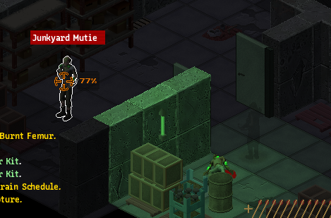 This enemy Mutie has been lured away from his original position thanks to a deliberately detonated mine.