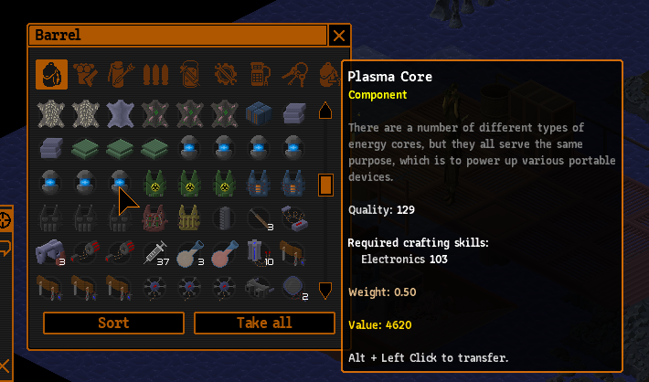 It is more practical to stash crafting components and ingredients someplace else instead of carrying them around.
