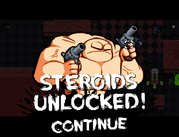 Steroids is a character who somehow survived the apocalypse by being hella muscular.